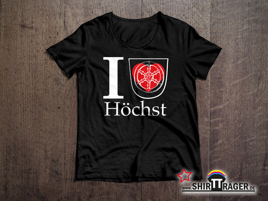 Bio Damen-T-Shirt - "Höchst Wappen" - schwarz