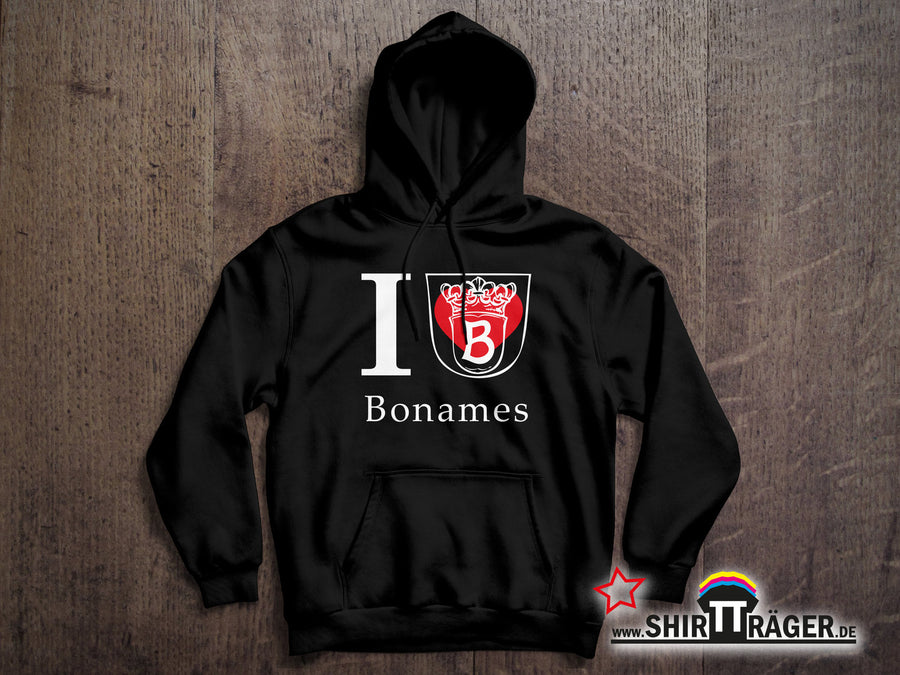Bio Hoodie - "Bonames Wappen" schwarz, Unisex