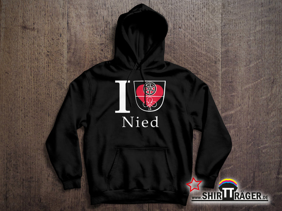 Bio Hoodie - "Nied Wappen" schwarz