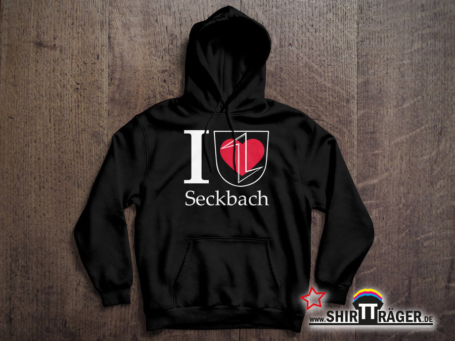 Bio Hoodie - "Seckbach Wappen" schwarz, Unisex