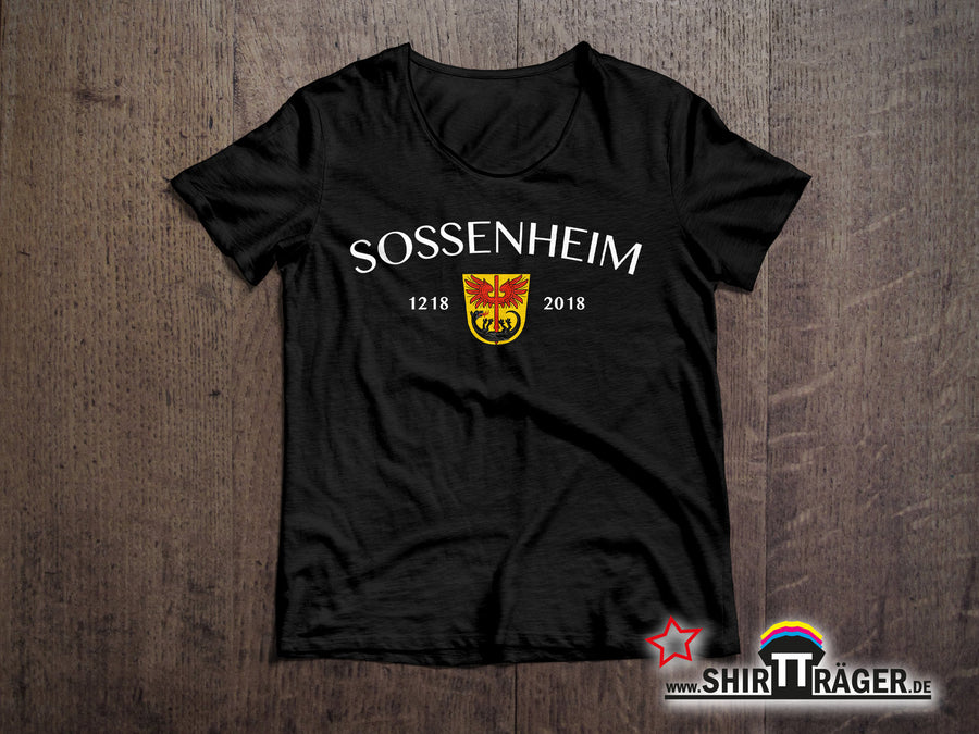 Bio Damen-T-Shirt - "Sossenheim 1218 - 2018" - schwarz