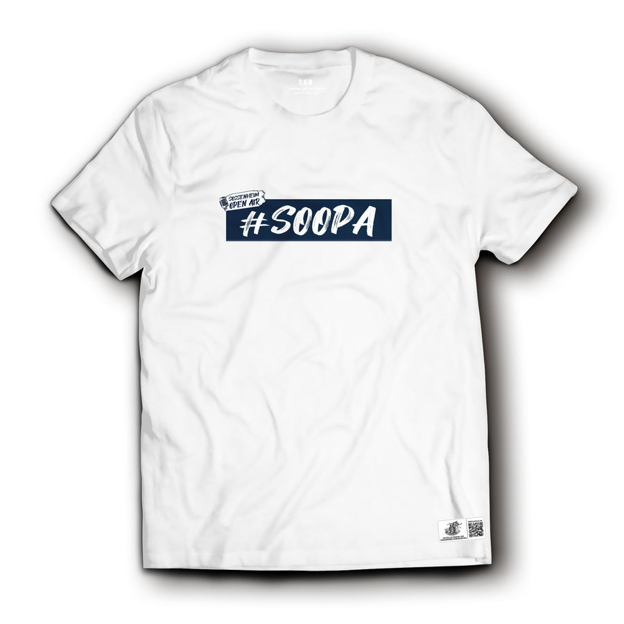 T-Shirt, Herren - "#SOOPA" weiss