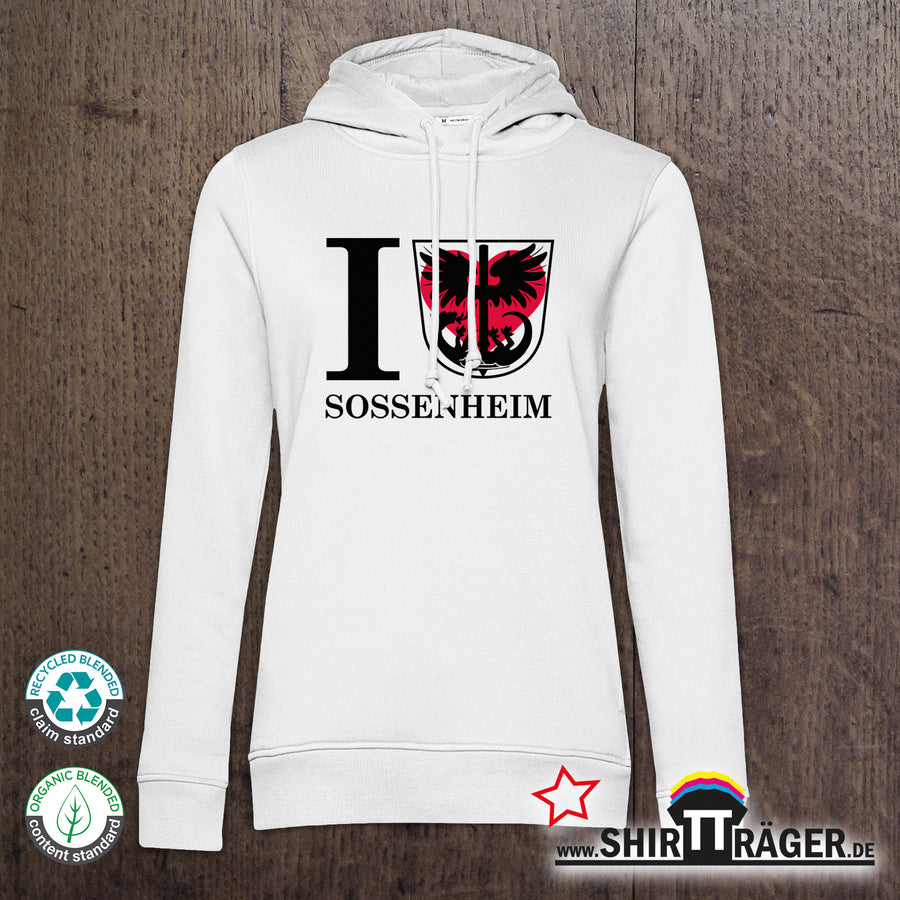 Bio Hoodie - "Sossenheim Wappen", Damen