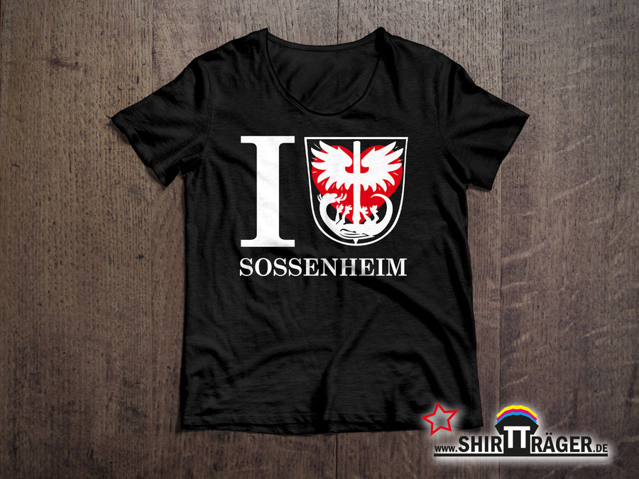 Bio Damen-T-Shirt - "Sossenheim Wappen" - schwarz