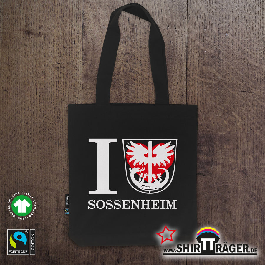 Bio-Tasche "Sossenheim Wappen", lange Henkel