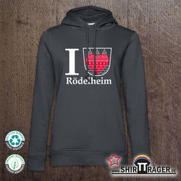 Bio Hoodie - "Rödelheim Wappen", Damen