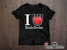 Bio Damen-T-Shirt - "Rödelheim Wappen" - schwarz