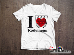 Bio Damen-T-Shirt - "Rödelheim Wappen" - weiss