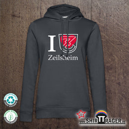Bio Hoodie - "Zeilsheim Wappen", Damen