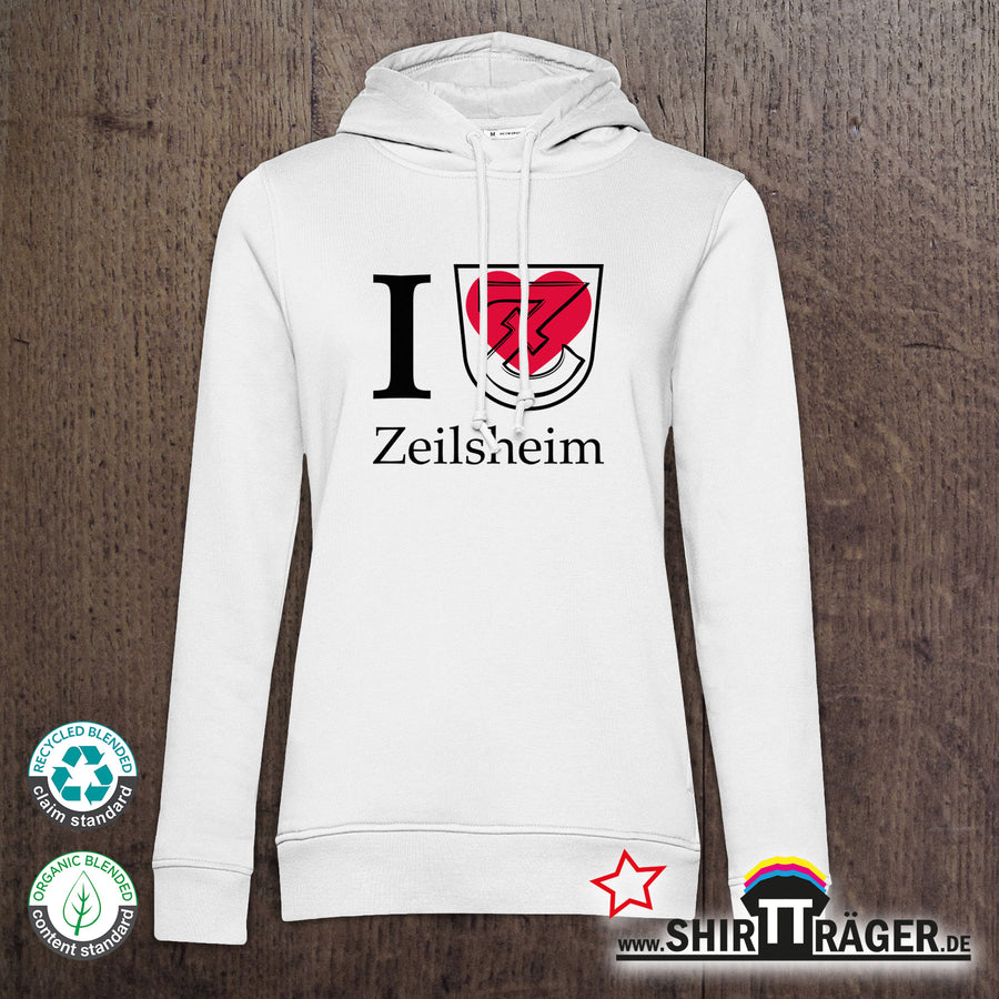 Bio Hoodie - "Zeilsheim Wappen", Damen