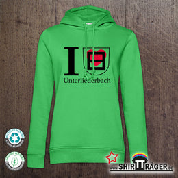 Bio Hoodie - "Unterliederbach Wappen", Damen