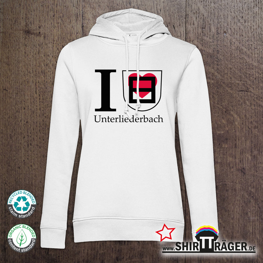 Bio Hoodie - "Unterliederbach Wappen", Damen