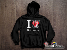 Bio Hoodie - "Bonames Wappen" schwarz, Unisex