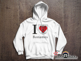 Bio Hoodie - "Bonames Wappen" weiss, Unisex