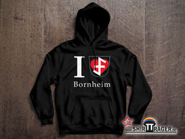 Bio Hoodie - "Bornheim Wappen" schwarz, Unisex