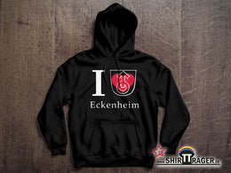 Bio Hoodie - "Eckenheim Wappen" schwarz, Unisex