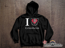Bio Hoodie - "Griesheim Wappen" schwarz, Unisex