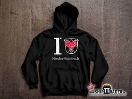 Bio Hoodie - "Nieder-Eschbach Wappen" schwarz, Unisex