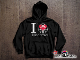 Bio Hoodie - "Niederrad Wappen" schwarz, Unisex