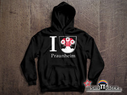 Bio Hoodie - "Praunheim Wappen" schwarz, Unisex