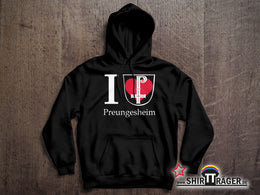 Bio Hoodie - "Preungesheim Wappen" schwarz, Unisex