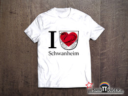 Bio Herren-T-Shirt - "Schwanheim Wappen" weiss