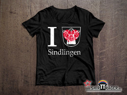 Bio Damen-T-Shirt - "Sindlingen Wappen"- schwarz