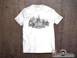 Bio Herren-T-Shirt - "Sossenheim 800 Jahre Zeichnung"