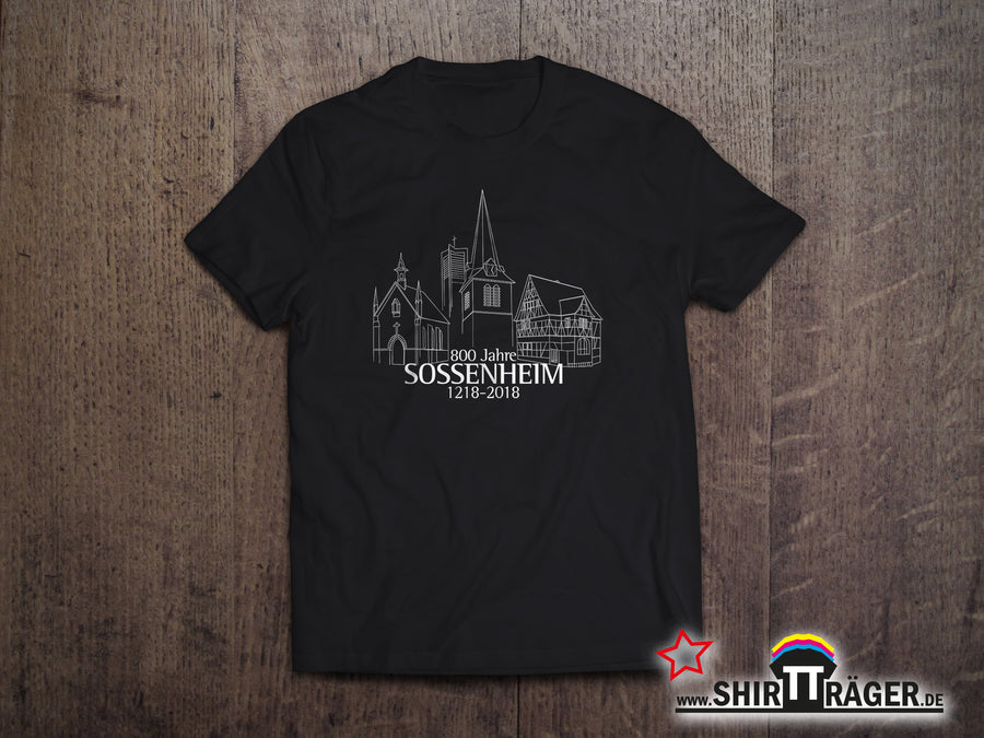 Bio Herren-T-Shirt - "Sossenheim 800 Jahre Zeichnung"