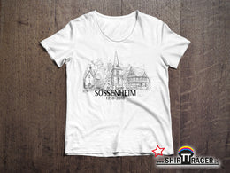 Bio Damen-T-Shirt - "Sossenheim 800 Jahre Zeichnung"