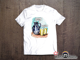 Bio- Herren-T-Shirt - "Abstand" weiss