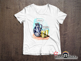 Bio- Damen-T-Shirt - "Abstand" weiss