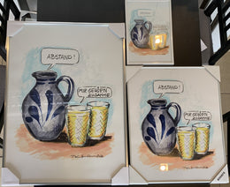 Limitierter Kunstdruck "Abstand" inkl. Rahmen