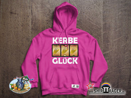 Hoodie - "Kerbe Glück" pink