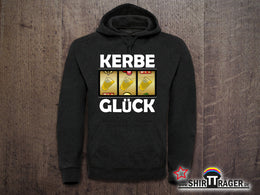 Hoodie - "Kerbe Glück" schwarz
