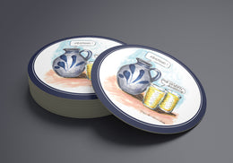 Bierdeckel-Set "Abstand" im Set zu 20 Stk.